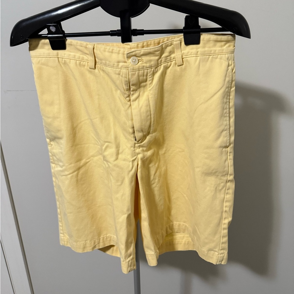 Vineyard Vines Mens Size 32 Yellow Flat Front Chino Casual Summer Golf Shorts